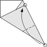 fold point to corner of paper