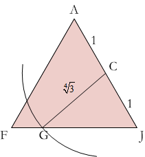 finding point on base of triangle