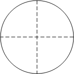 fold perpendicular diameters in a circle