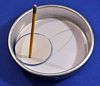 create an ellipse by rolling a disk inside a cake pan