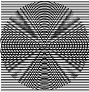 moiré pattern showing hyperbolas
