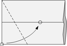 fold bottom corner to middle