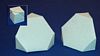 cube cut in half to reveal hexagon