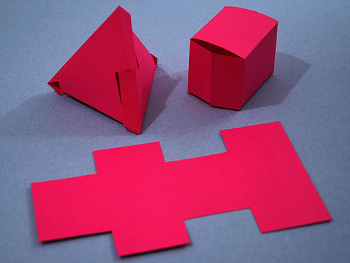 fold tetrahedron and box from net
