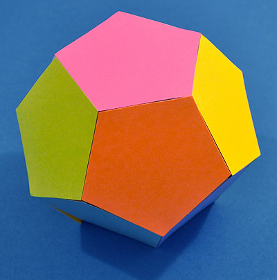 dodecahedron made by taping pentagons together