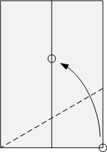 fold bottom right corner to crease