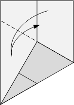 fold top edge along edge