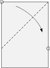 fold top corner to opposite side