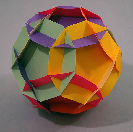 slide-together model made with decagons